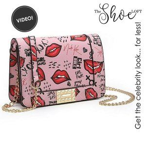 Graffiti Red Lipstick Kiss Clutch/Shoulder Bag